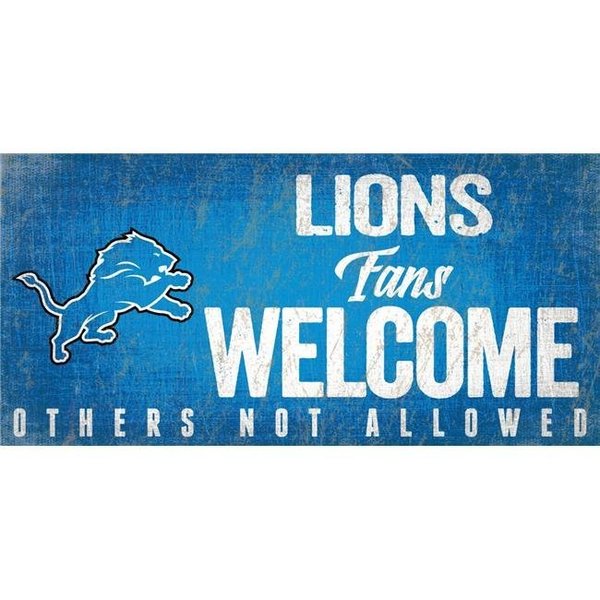 Fan Creations Detroit Lions Wood Sign Fans Welcome 12x6 7846015261